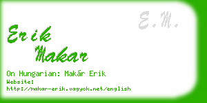 erik makar business card